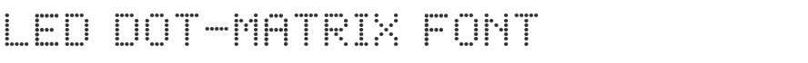 LED Dot-Matrix Font
