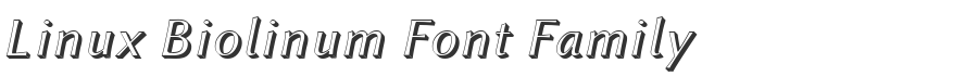 Linux Biolinum Font Family