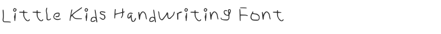 Little Kids Handwriting Font