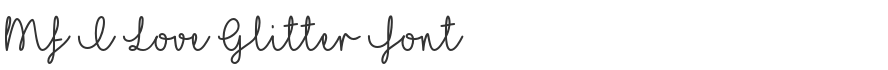 Mf I Love Glitter Font