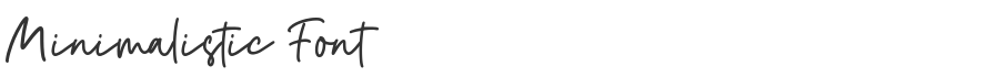 Minimalistic Font