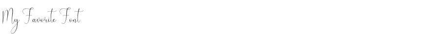 My Favorite Font