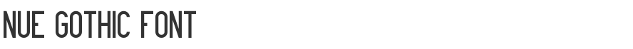 Nue Gothic Font