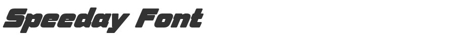 Speeday Font