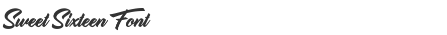 Sweet Sixteen Font