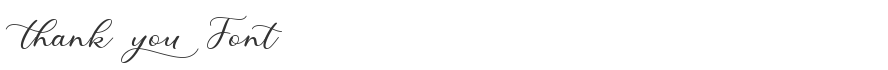 Thank you Font