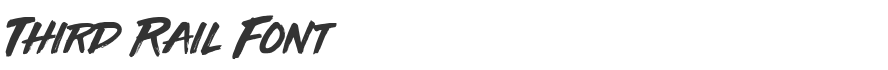 Third Rail Font