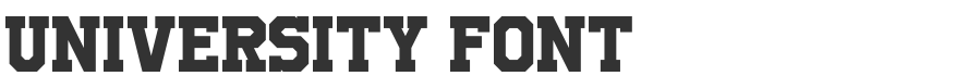 University Font