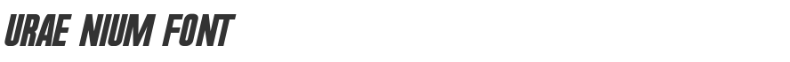 Urae Nium Font