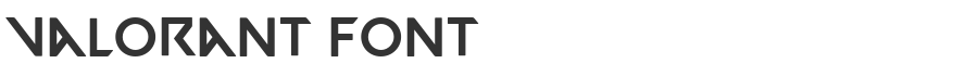Valorant Font