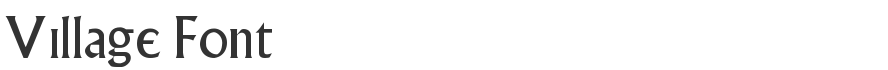 Village Font