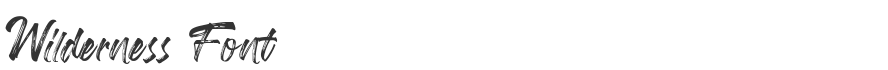 Wilderness Font