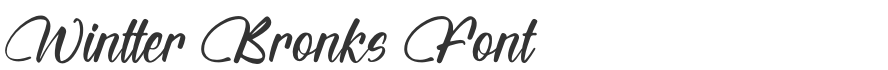 Wintter Bronks Font
