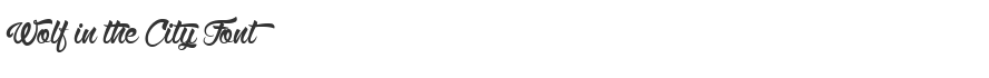 Wolf in the City Font