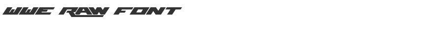 WWE Raw Font