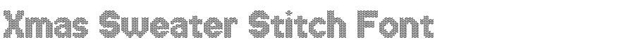 Xmas Sweater Stitch Font