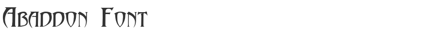 Abaddon Font
