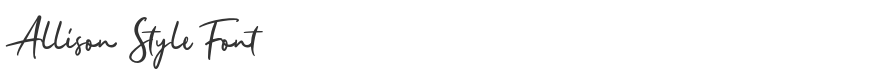 Allison Style Font