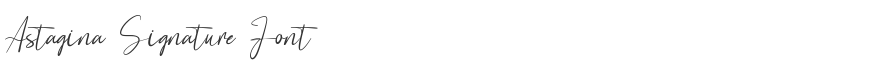 Astagina Signature Font