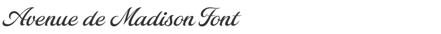 Avenue de Madison Font