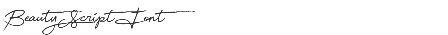 Beauty Script Font