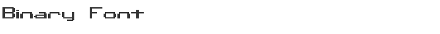 Binary Font
