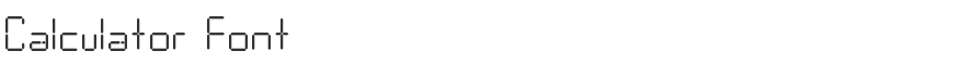 Calculator Font
