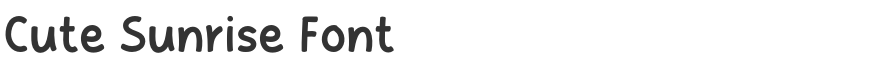 Cute Sunrise Font