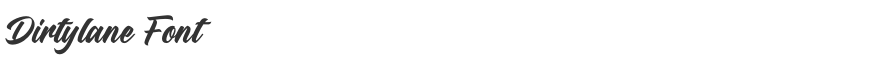 Dirtylane Font