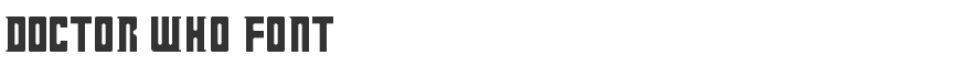 Doctor Who Font