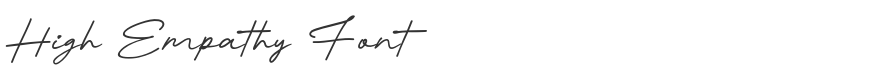 High Empathy Font