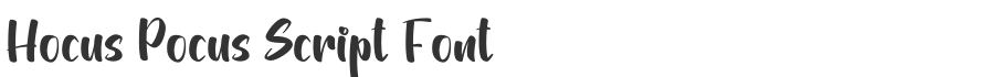 Hocus Pocus Script Font