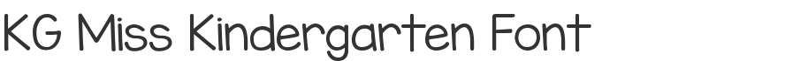 KG Miss Kindergarten Font