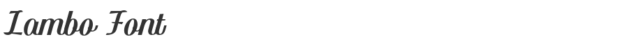 Lambo Font