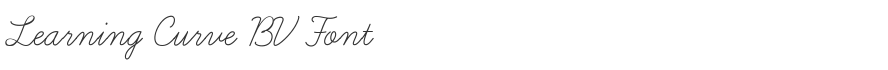 Learning Curve BV Font