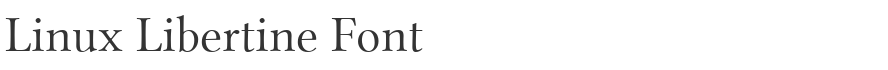 Linux Libertine Font