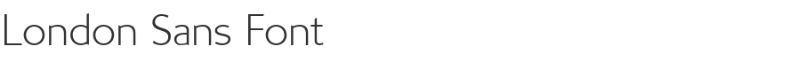 London Sans Font