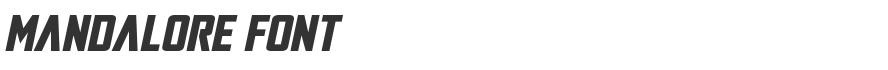 Mandalore Font