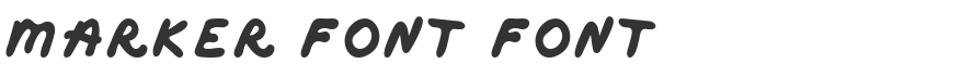 Marker Font Font