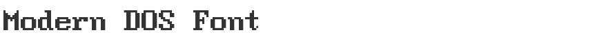 Modern DOS Font