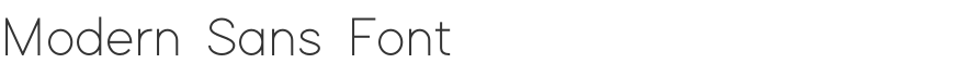Modern Sans Font