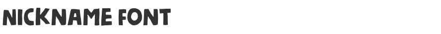 Nickname Font