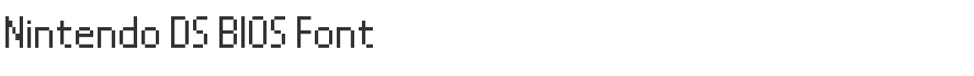 Nintendo DS BIOS Font