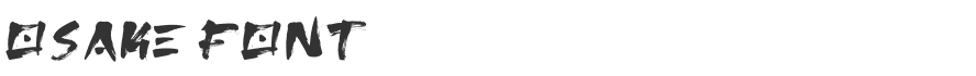 Osake Font