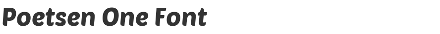 Poetsen One Font
