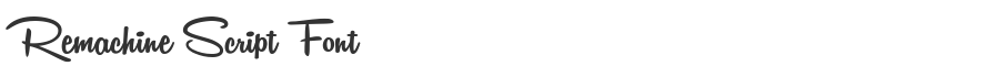 Remachine Script Font