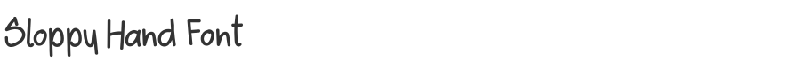 Sloppy Hand Font