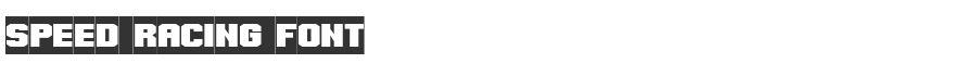 Speed Racing Font