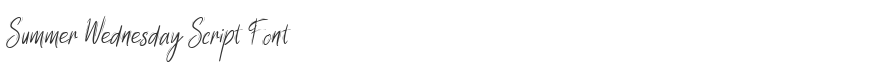 Summer Wednesday Script Font