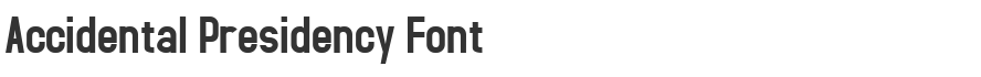 Accidental Presidency Font